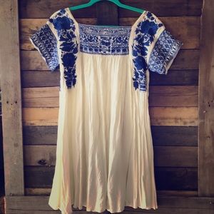 ASOS Premium Swing Dress With Embroidery